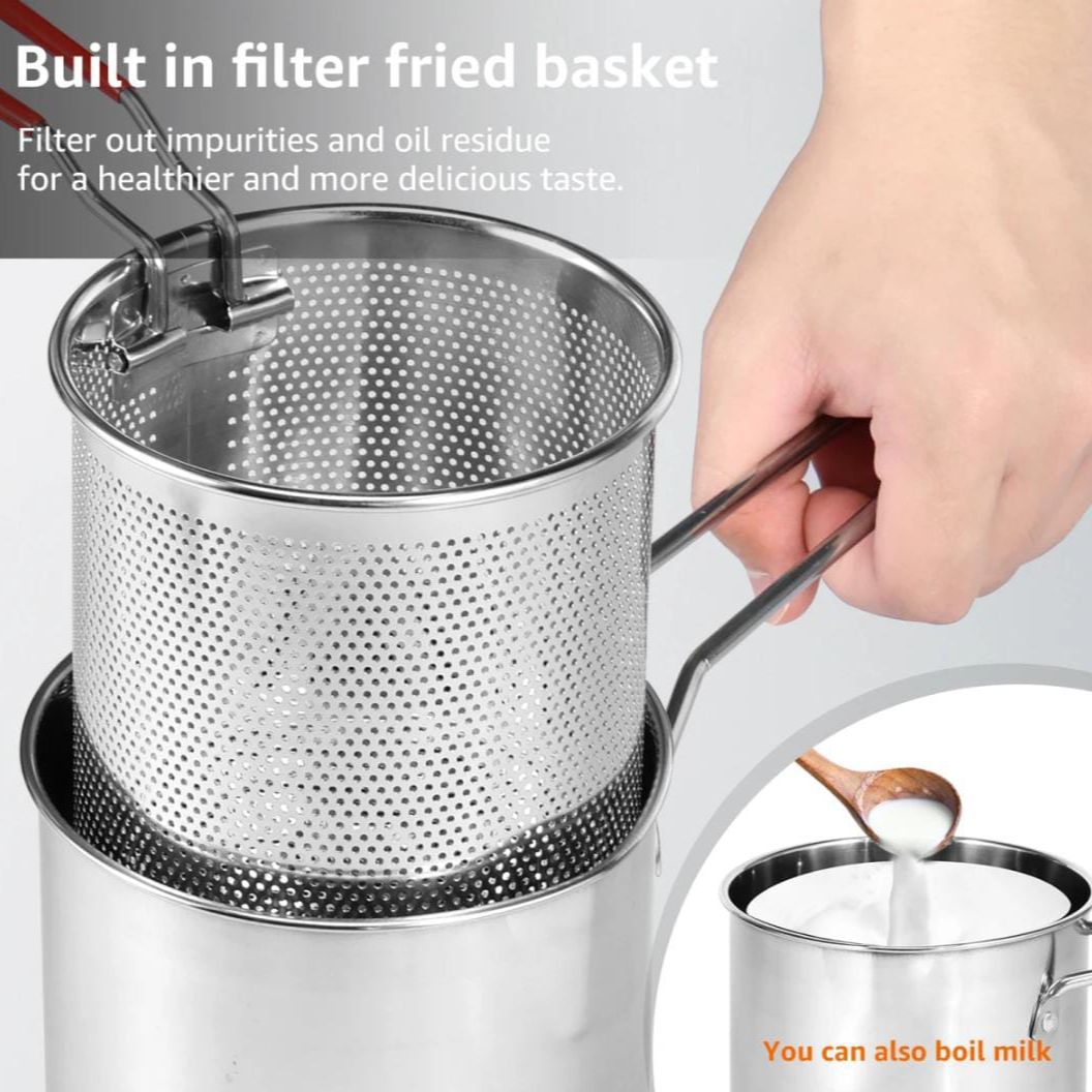Stainless Steel Deep Frying Pot for Perfect Crispy Frying