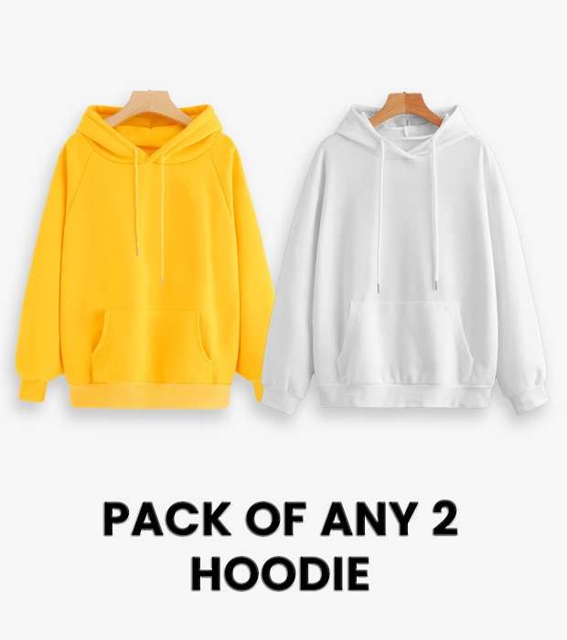"Pack of 2 Premium Fleece unisex Hoodies for Winter Comfort"