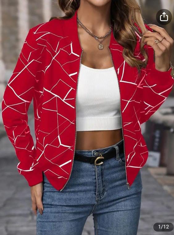 "Stylish Cross-Lining unisex Zipper Jacket — Warm, Trendy & Perfect for Winter!"
