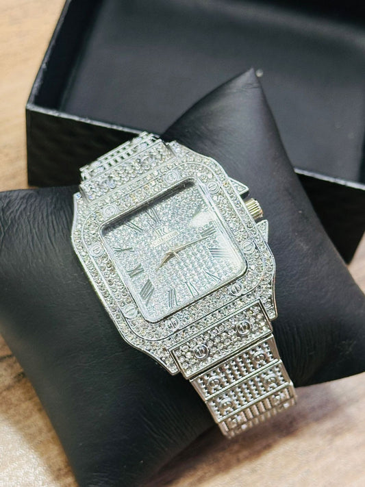 UNISEX KING STONE PREMIUM DIAMOND WATCH| ROYAL LOOK,