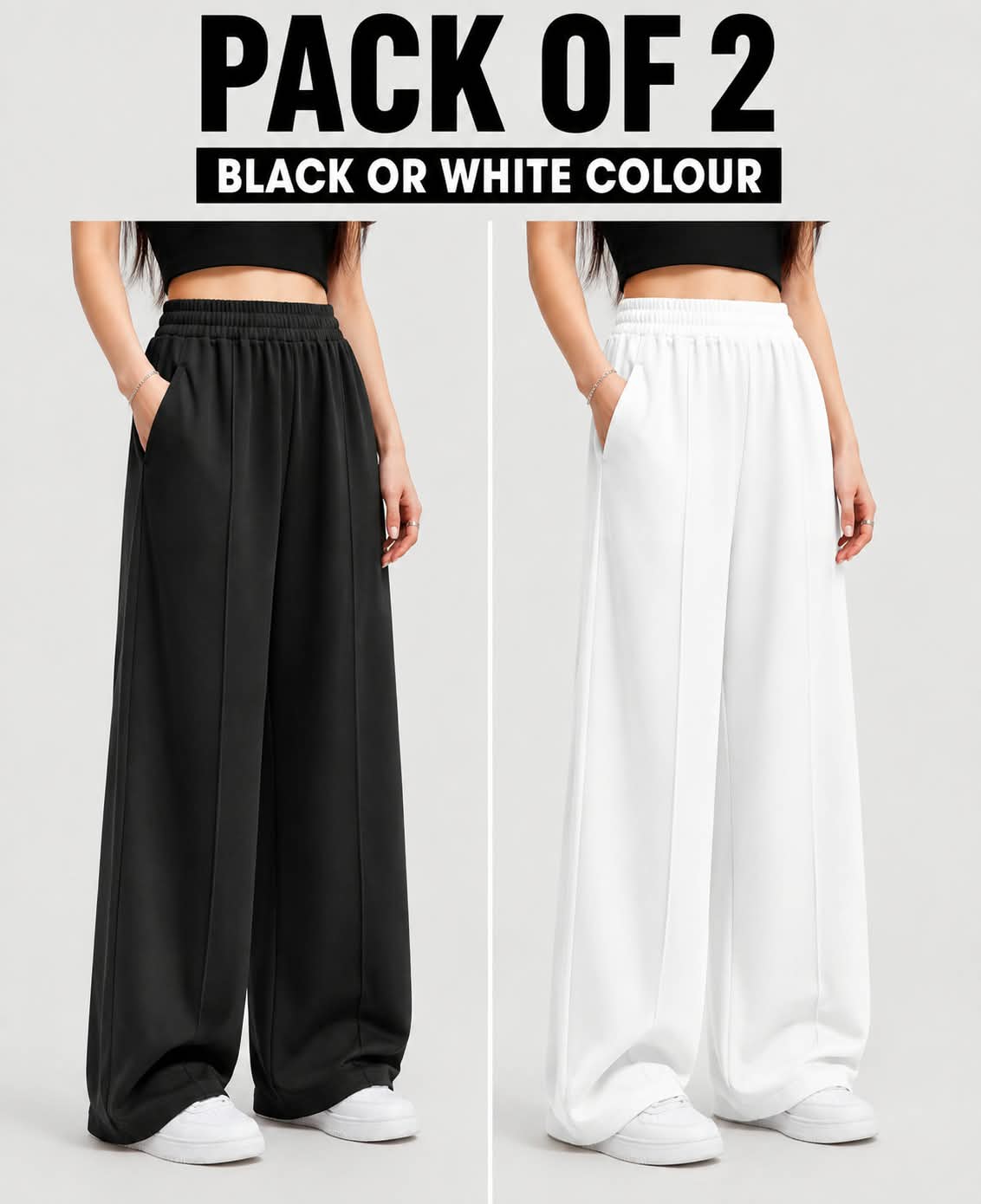 Pack of 2 Baggy Trousers – Premium Comfort & Trendy Style