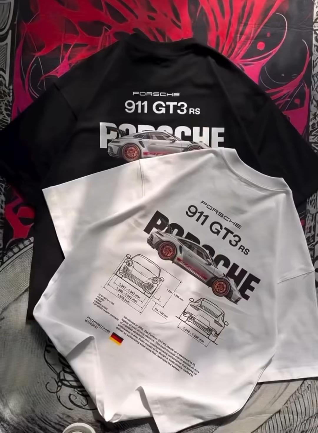 Heavy GSM Drop Shoulder Tee Porsche 911 Drive the vibe