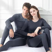Unisex thermal inner suit for comfort with microfibers stretchy comfortable