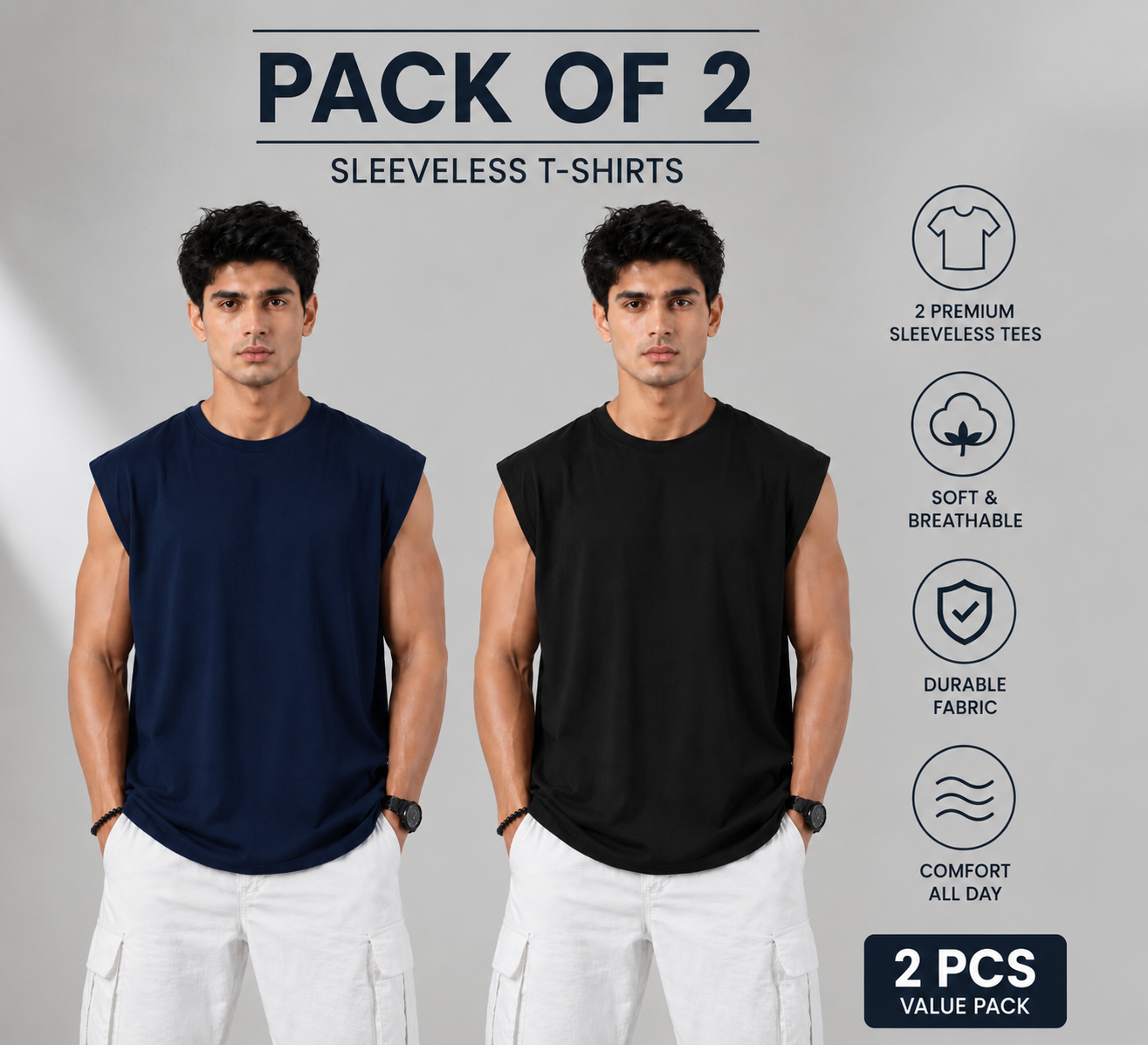 Men’s Premium  Sleeveless Tank Top