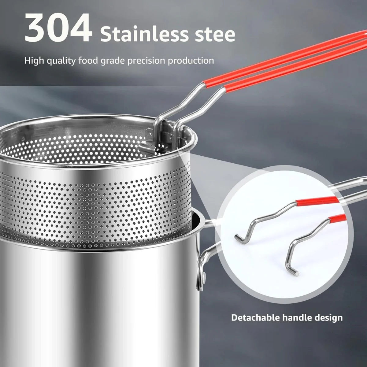 Stainless Steel Deep Frying Pot for Perfect Crispy Frying